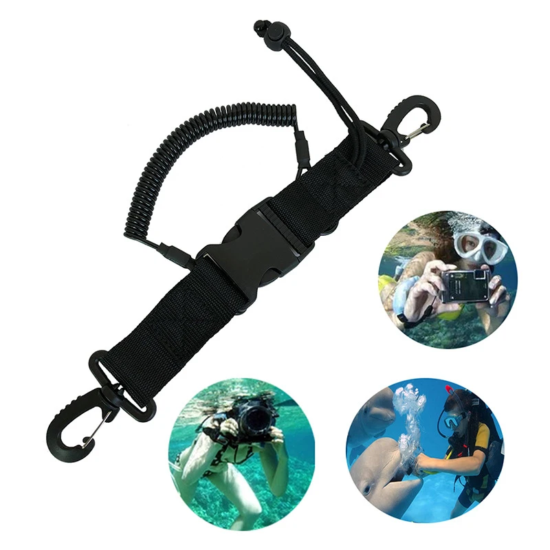 Scuba Diving Dive Canoe Camera Lanyard With Quick Release Buckle And Clips For Under Kayaking Swimming Sports Accessory New Tool