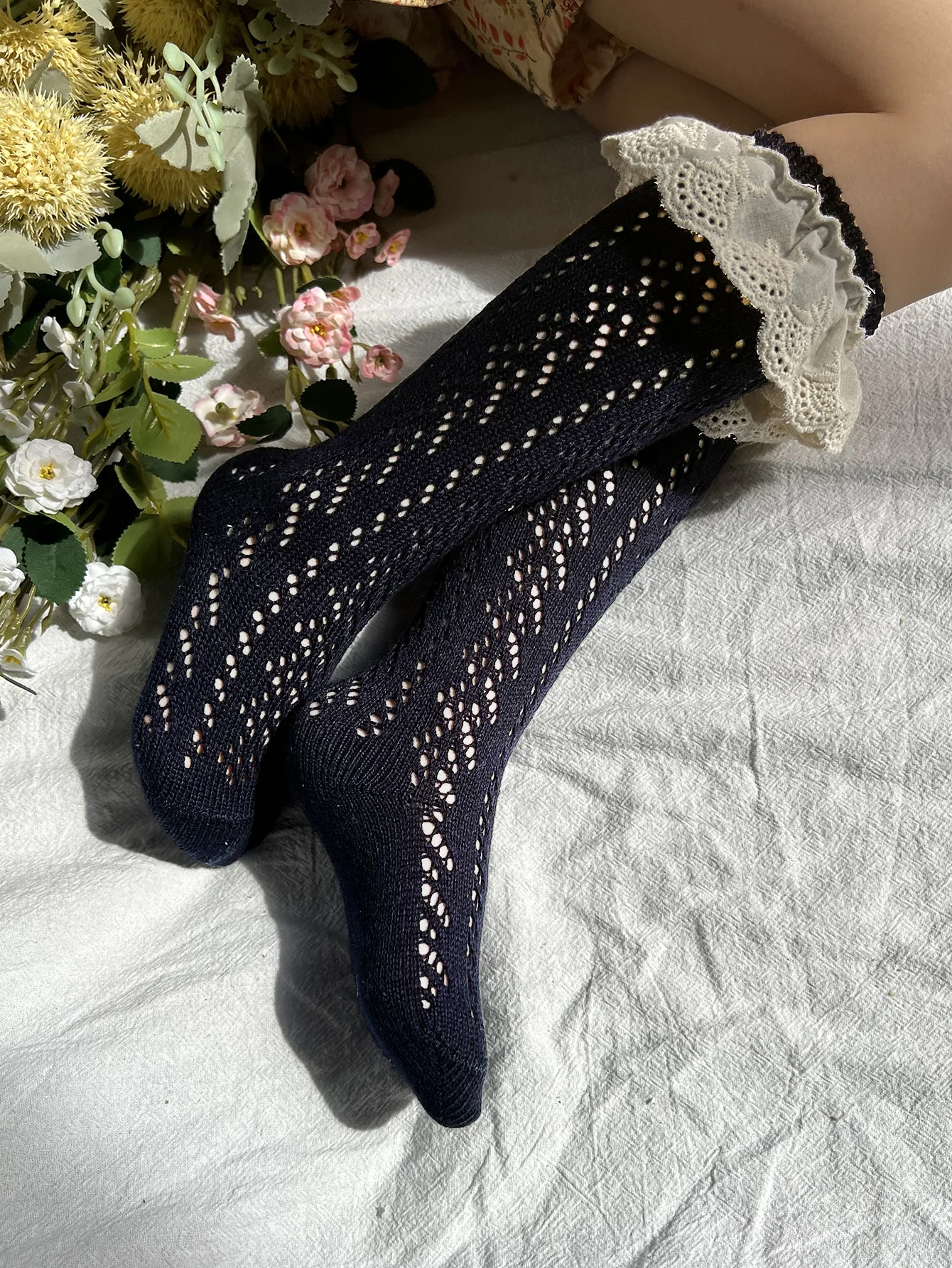 Baby Girls Knee High Socks Long Kids Soft Cotton Lace Stuff Princess Children Sock Ruffle Leg Warmers Cute Girl Socks For 0-8 Y