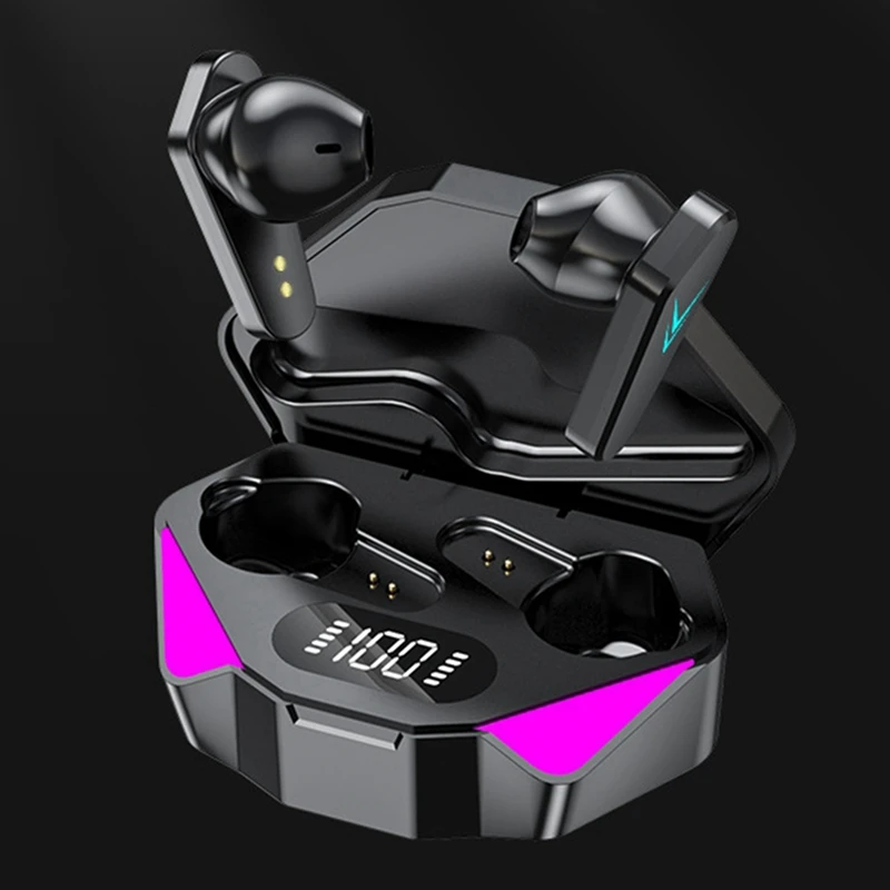 Casque de jeu Bluetooth X15, casque de jeu E-Sports, affichage numérique, faible latence, faible consommation d'énergie