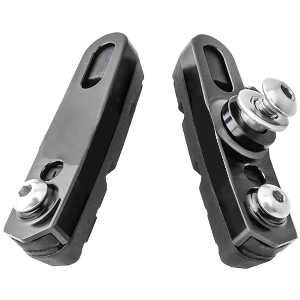 Aluminum Alloy Supported Brake Pads for For road Bikes Featuring Synthetic Abrasive Compound and Water Channeling Groove Design