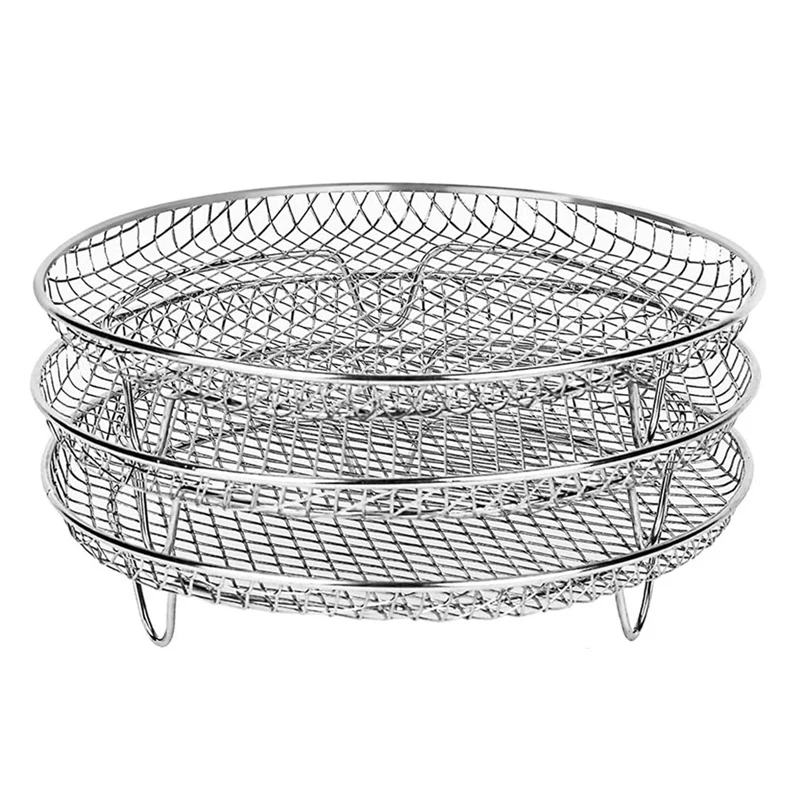 Ad-Air-Friteuse drei stapelbare Dehydrator-Racks für Gowise Ninja Edelstahl Luft fritte use Rack passen alle 0, 5-1, 5 qt
