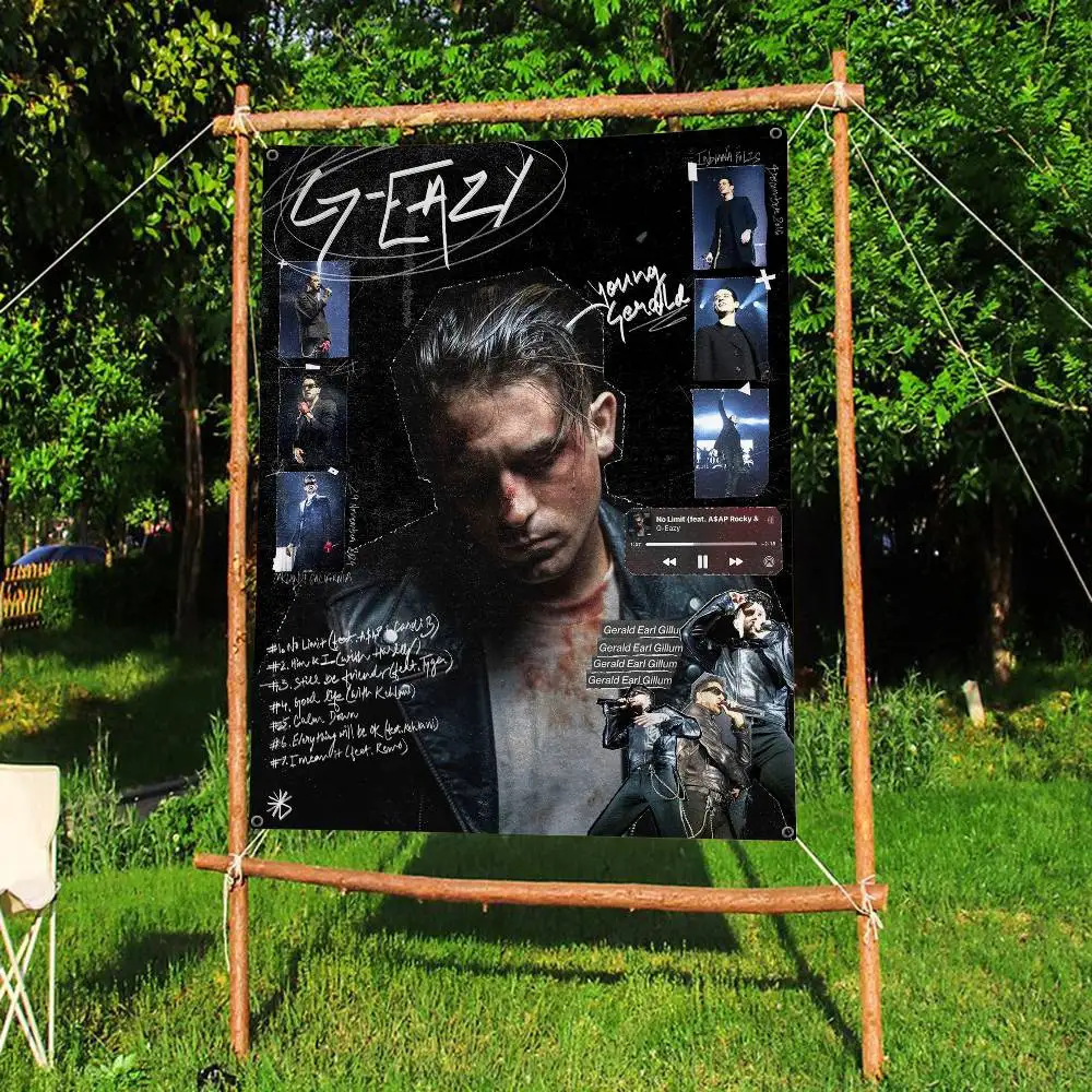 G-G E-Eazy Rap Hip Hop Star Singer Printed Large Flag Art Science Fiction Room Home Decor Decor Banner