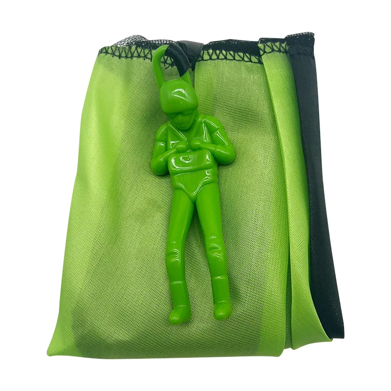1 stks Hand Gooien Parachute Kids Outdoor Grappig Speelgoed Spel Speelgoed voor Kinderen Fly Parachute Sport met Mini Soldaat Speelgoed