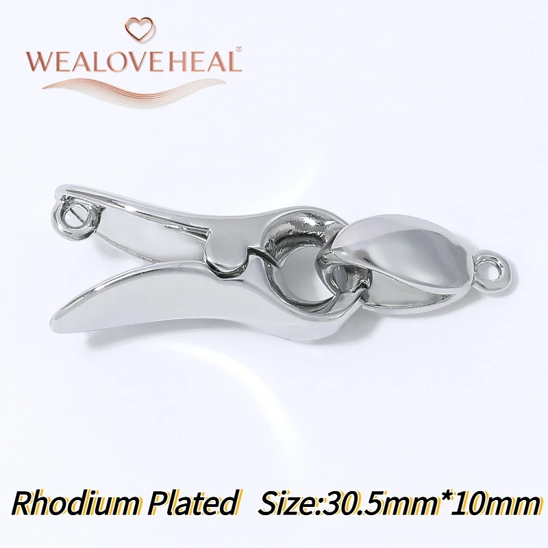 armband verschluss, 1/2 Stück 18K vergoldeter Messing-Bienenverschluss, mit Honigbienen-Motiv auf Muschel, Druckknopfverschluss mit Kleeblatt-Endstück für DIY-Perlenschmuckzubehör – Detail 27