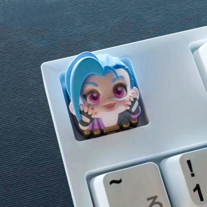 Lol Series Keycaps, Peripheral Keycaps, Mechanical Keys, Spatula 3d Keys, Viego Jinx Caitlyn Yasuo Ahri Seraphine Zeri Ashe