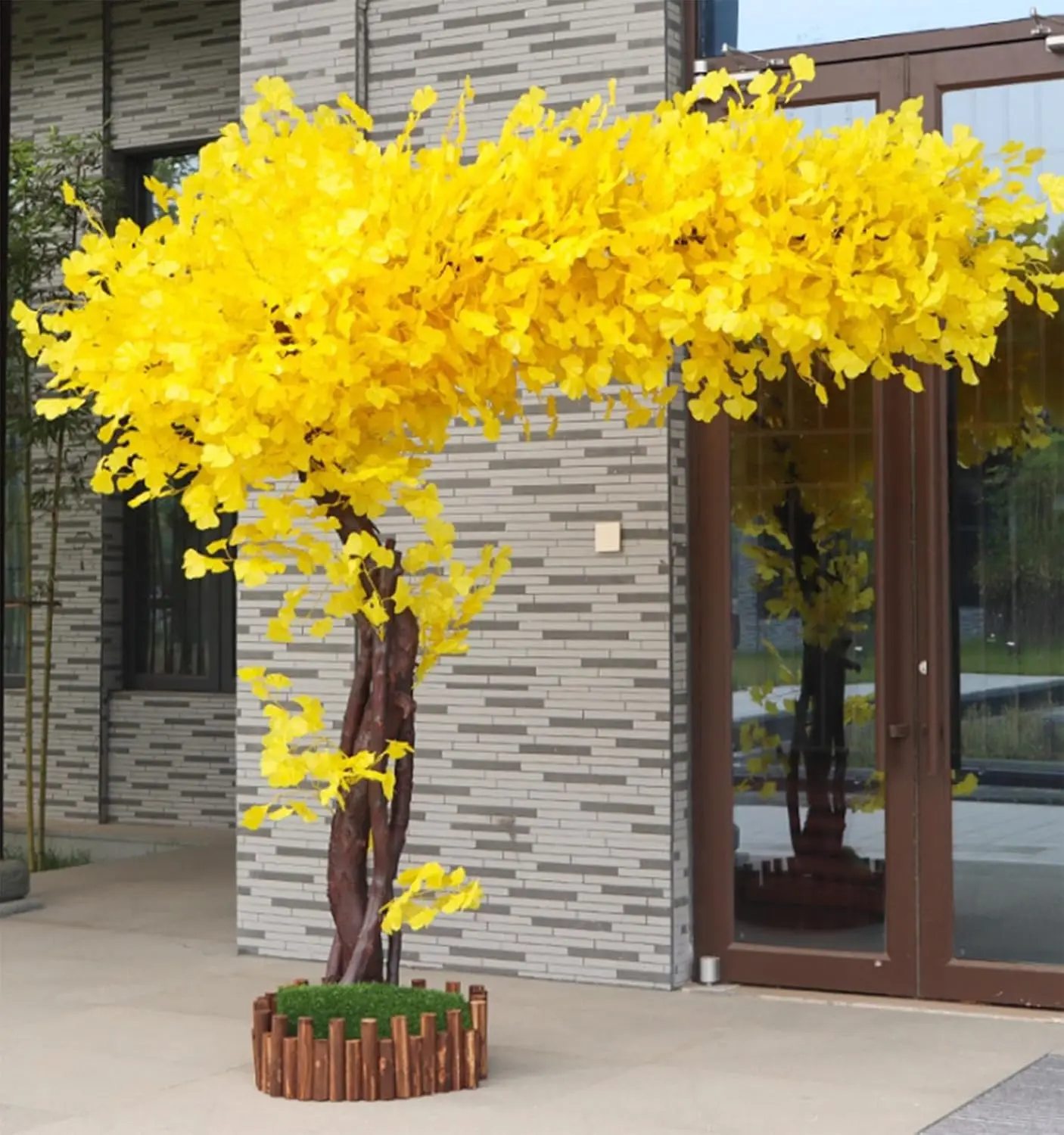 

Faux Ginkgo Trees - Simulation Plants for Indoor/Outdoor Decor for Home Office, Living Room Decoration
