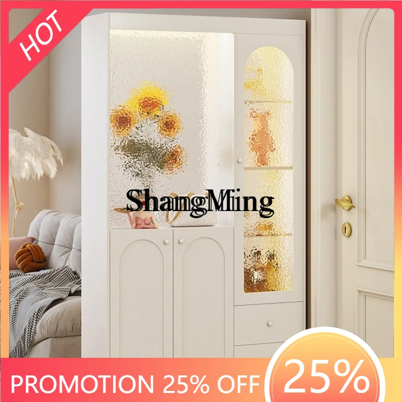 

FG good-looking Cream Wind Entry Entrance Entrance Cabinet Integrated Decoration Living Room Screen Partition New Room Cabinet