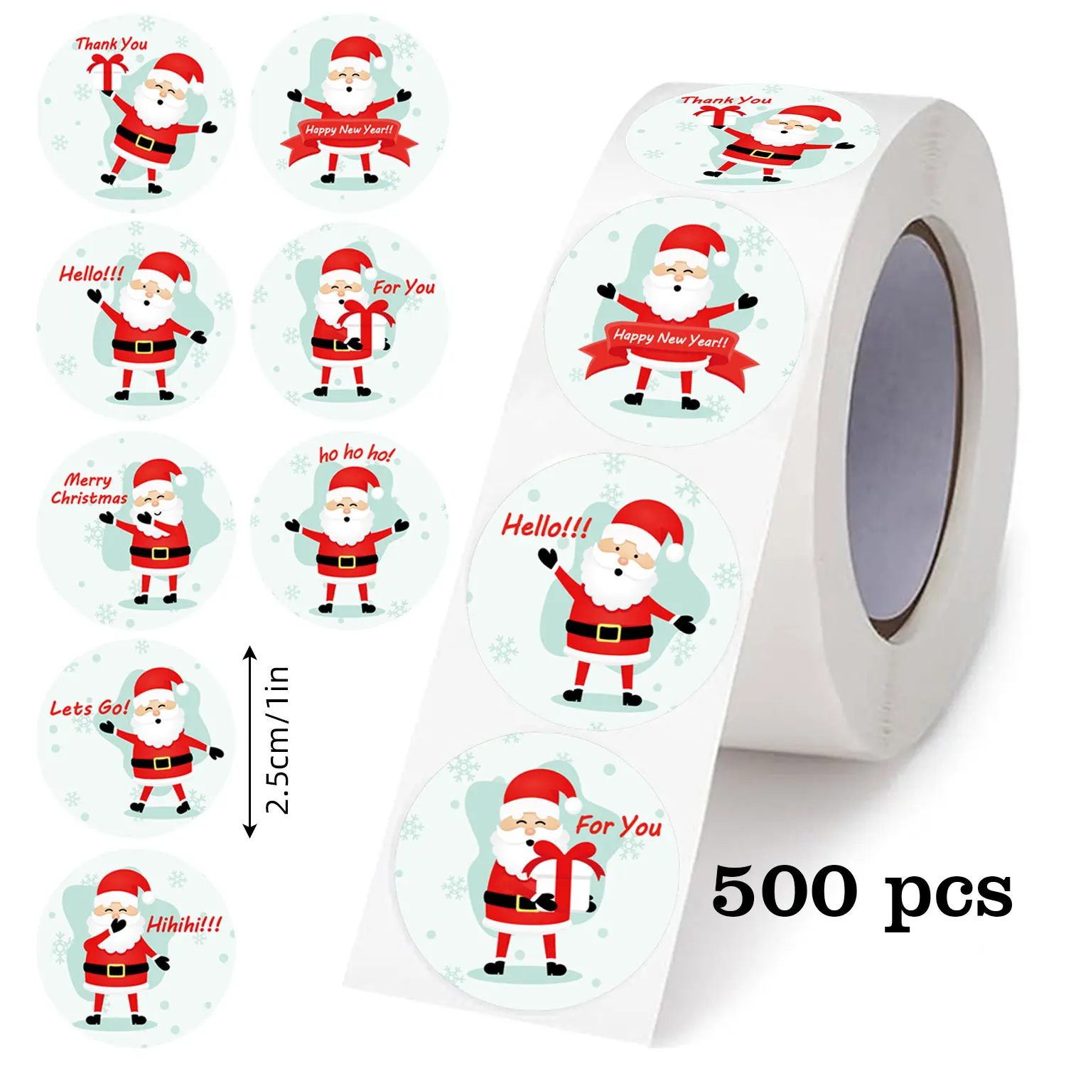 Christmas Roll Stickers 500-1000 Pcs 1