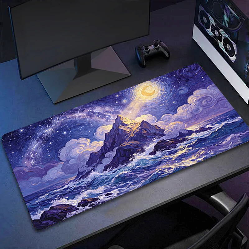 Mouse Pad Abstract Oil Painting Anime Carpe Large PC Gamer Computer Mausepad Varmilo Keyboard Gaming Accessories Desk Mat