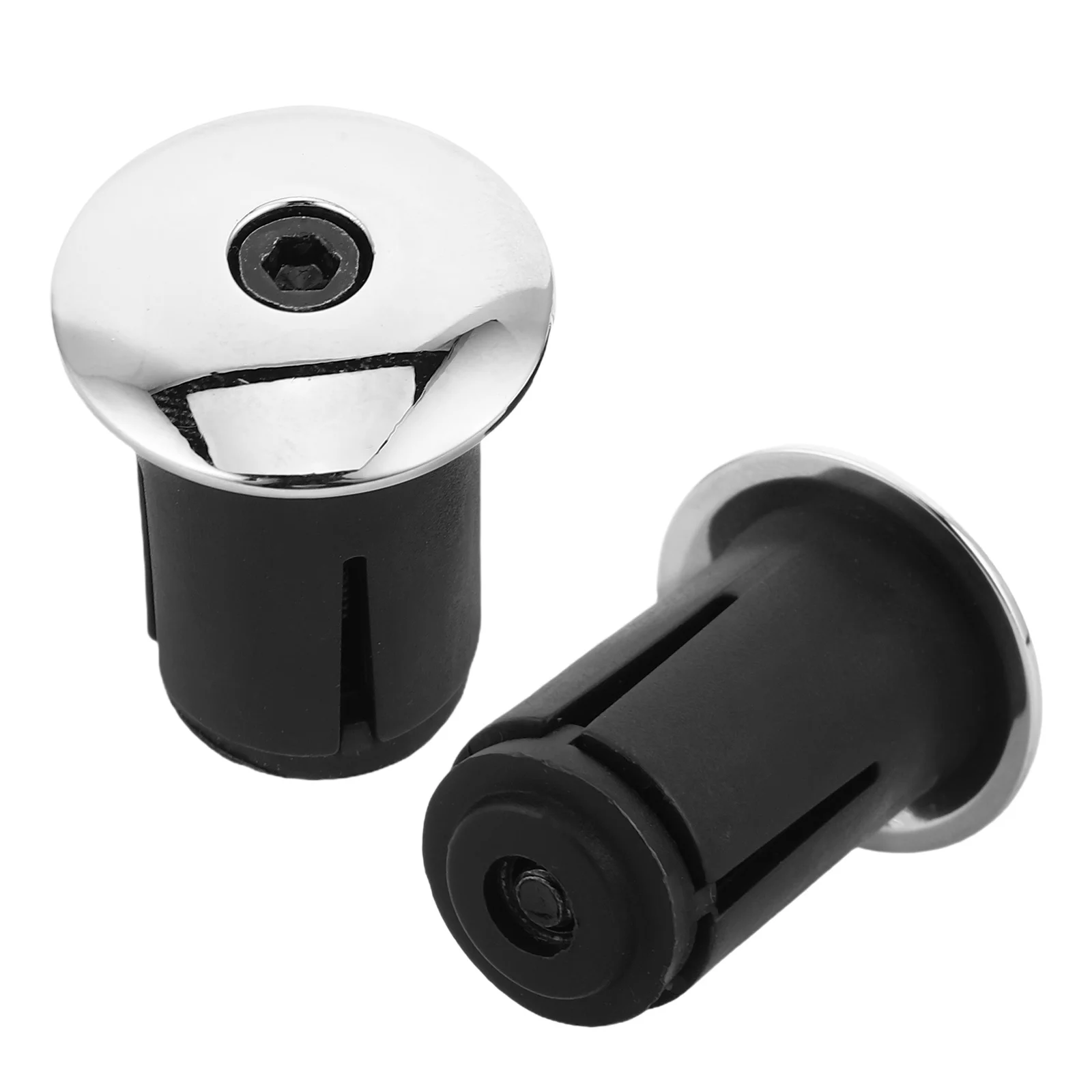

2Pcs Bicycle Handlebar End Caps Aluminum Alloy Expandable Bar Plugs Anti-Slip Protective Covers for Mountain Road City Bikes