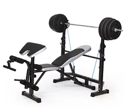 Multi Function Weight Sit Up Bench with Squat Rack, Home Gym Fitness, Adjustable Weight, Hot Sale