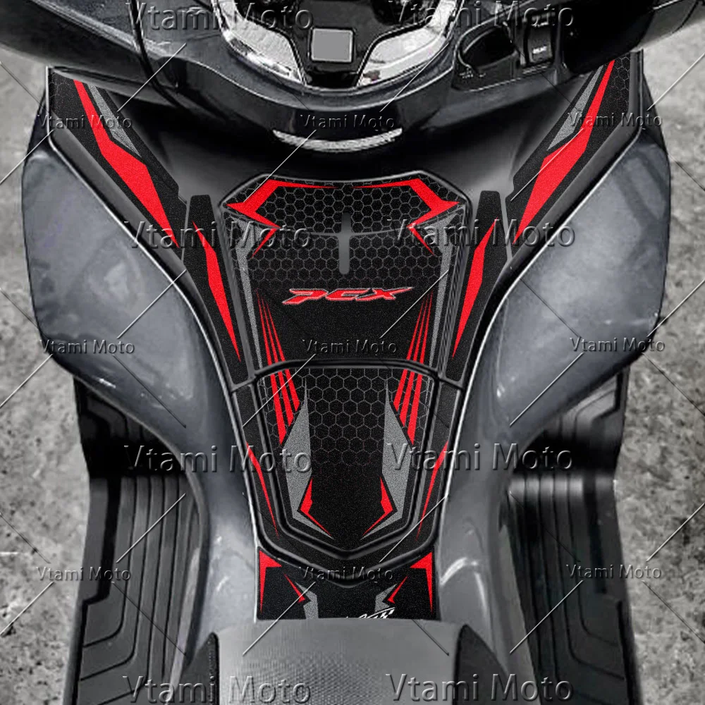 Motorcycle Fuel Tank Pad Sticker Scooter Tank Protection Carbon Fiber Decals For PCX 160 150 125 2021 2022 2023 2024