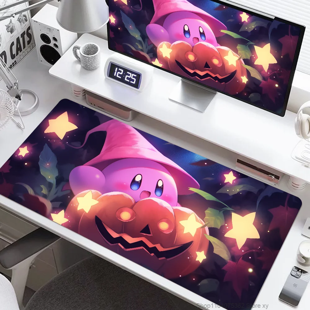 Cute Cartoon K-Kirby Mousepad Large Keyboard Desk Mat Gaming Mouse Pad LockEdge Non-slip Mat