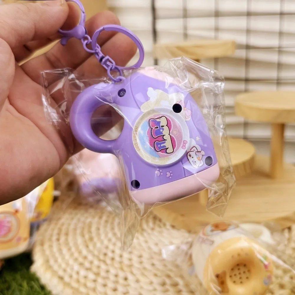 새로운 귀여운 카피바라 미니 스피커 키체인 만화 루프 플레이 녹음기 키링 플라스틱 음성 변조기 핸드백 장식 창의적인 선물