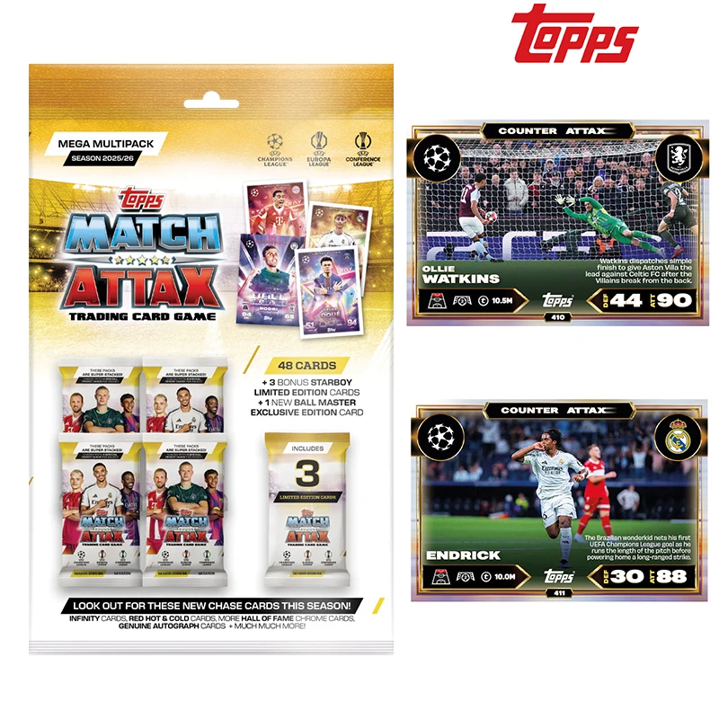 

2025/26 Topps UCC Match Attax Mega Multipack Collection card Limited Mbappe Neymar signature