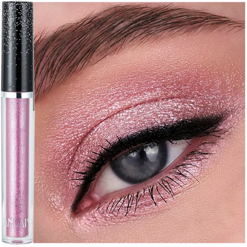 

Pink Purple Glitter Liquid Eyeshadow Shimmer Glitter Makeup Sombra Maquiagem Profissional Waterproof Lasting Eye Shadow Cosmetic