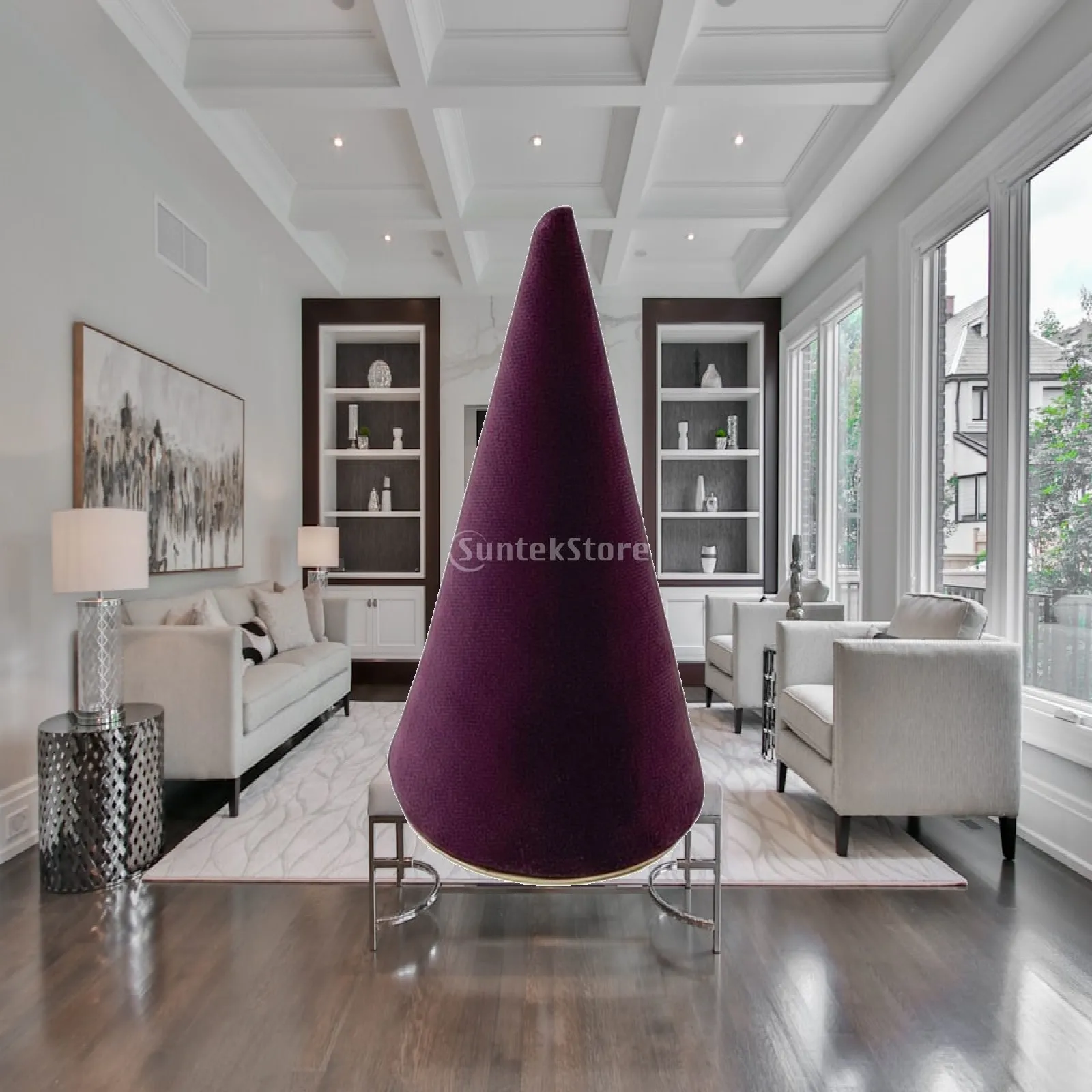 Velvet Jewelry Display Stand for Necklaces Elegant Mannequin Holder Organizer for Dresser Vanity Retail Counter Showcase