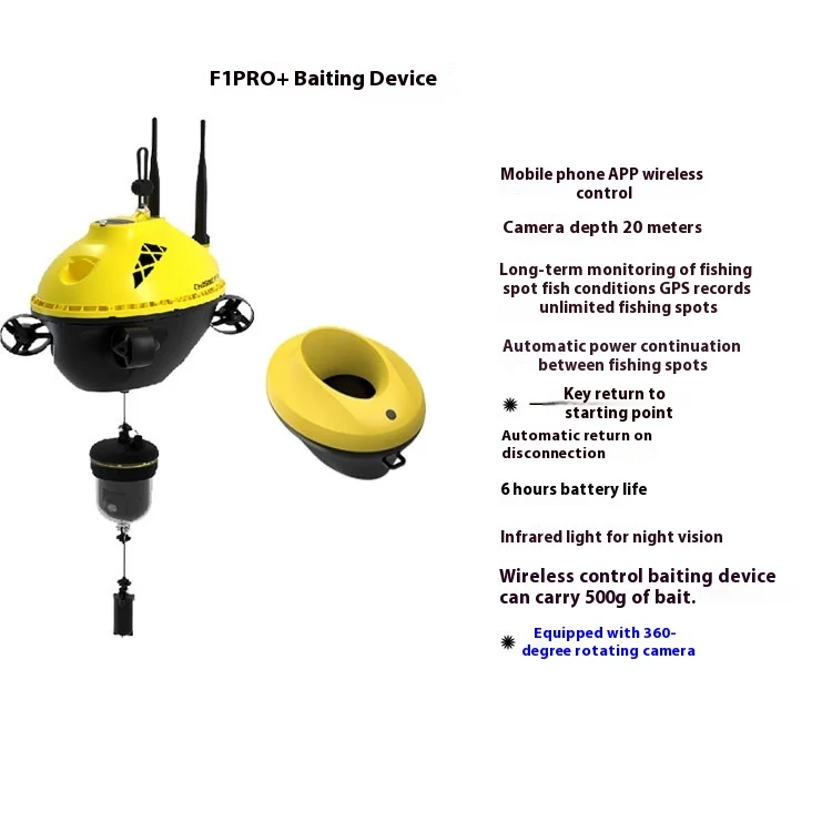 F1PRO Remote Control VisualFish Finder - HD Wireless Mobile PhoneInfrared Sonar Night Vision Underwater Camcorder