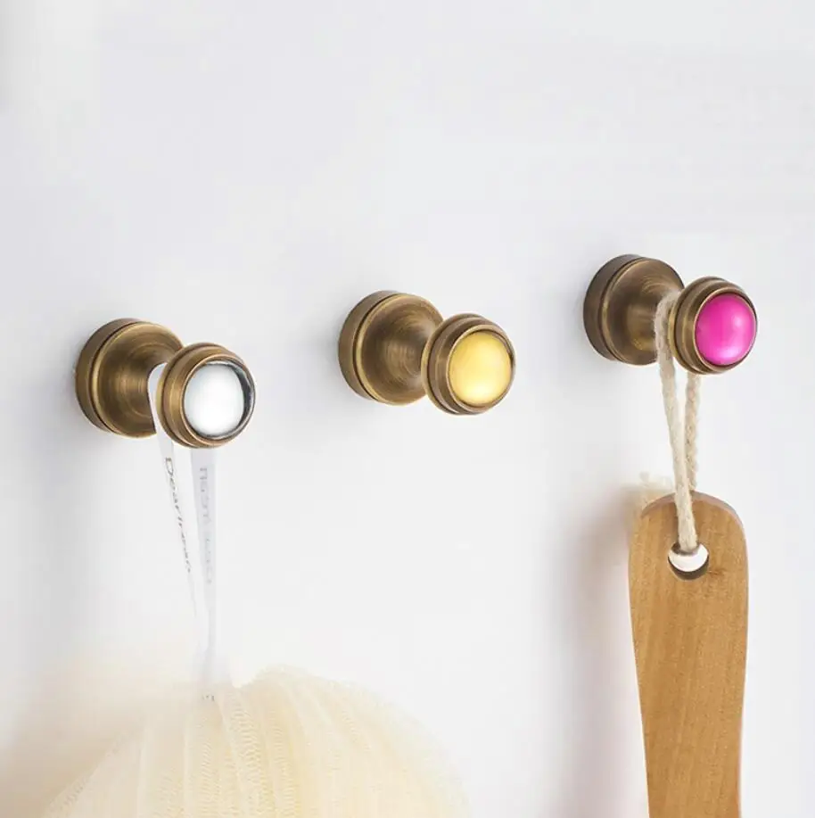 Retro New Chinese Style Antique Bronze Wardrobe Mini Hook, Indoor Furniture Door and Window Bathroom Hook