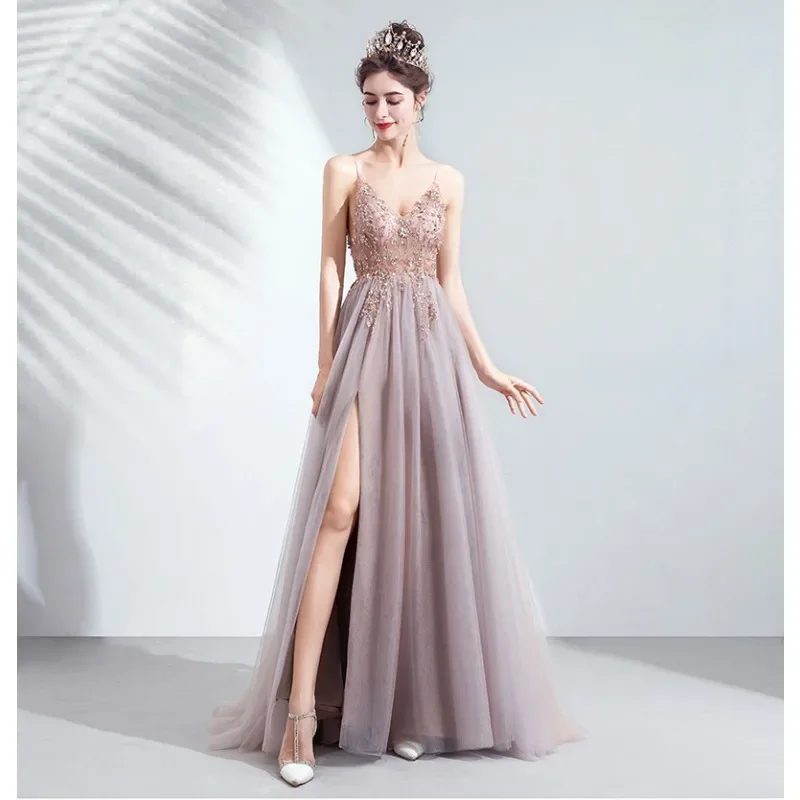 Women Evening Dresses for Party Summer Woman Princess Maxi Sequin Pink Elegant Evening Gowns Fishtail Dresses Clothes