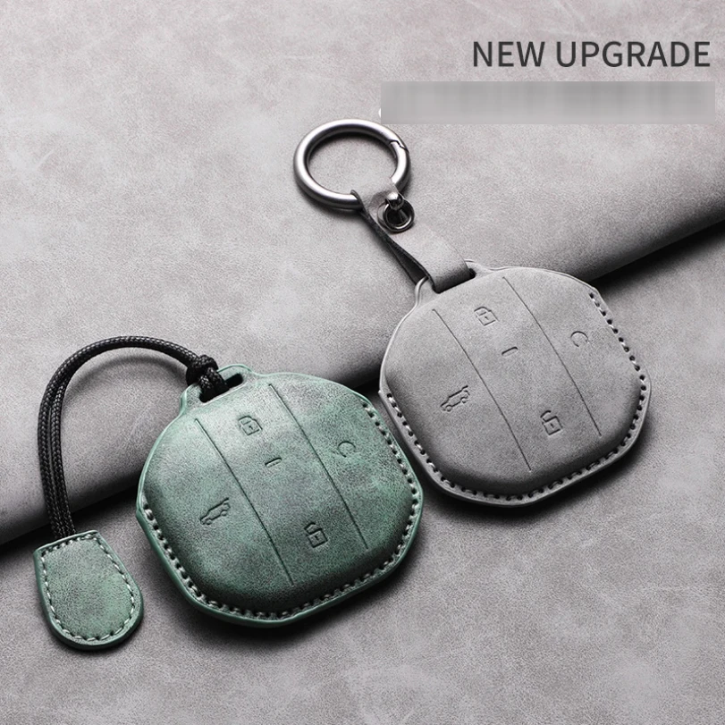 

3D Suede Leather Car Remote Key Case For Jetour Freedom T1 Jetour Freedom T2 Traveller Smart Remote Key Shell Accessory