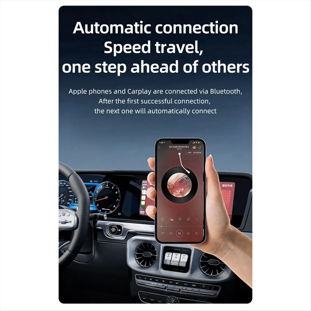 T28C USB/Type C 2 in 1 Wireless CarPlay Adapter Wired to Wireless Carplay Mini Box for USB/Type C Dongle