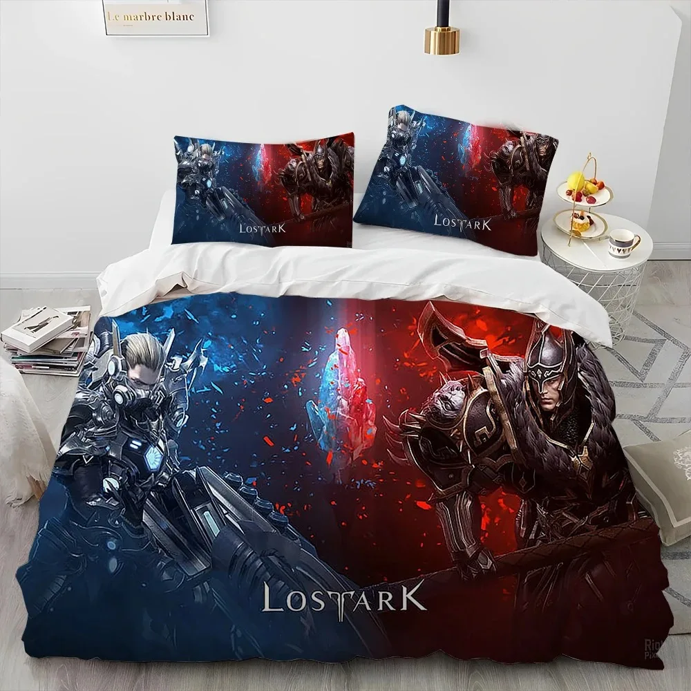 

3D Lost ARK Game Gamer Cartoon Comforter Bedding Set,Duvet Cover Bed Set Quilt Cover Pillowcase,king Queen Size Bedding Set Kids