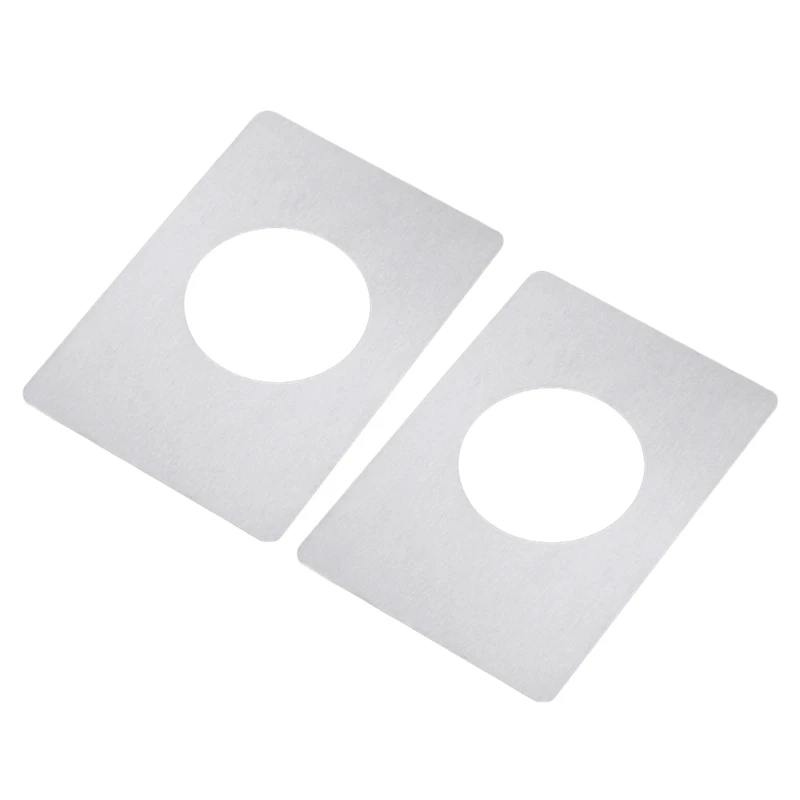 2pcs Plaque réparation serrure en acier inoxydable Plaque d'arrachement poignée Poigure fixation
