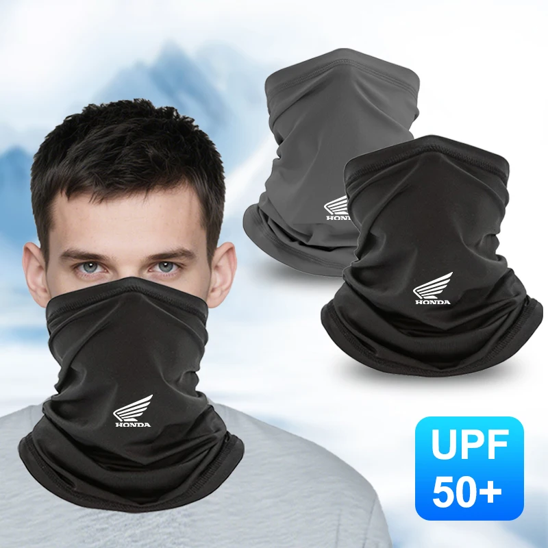 Mascarillas faciales para motocicleta, protector solar, pañuelo de seda de hielo transpirable, bufanda para el cuello para Honda CBR 125R 954 600 F4i 650F 1100XX 1000F CBR600RR