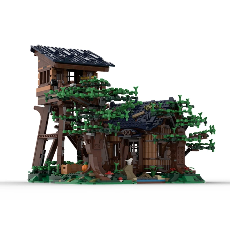 3037 PCS Medieval Forest Treehouse Architecture Building Block Customize Diy Education Assembly Kid Toy Birthday Surprise Gift