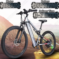 RANDRIDE YG90 Electric Bicycle 1000W 48V17AH Lithium Battery Hydraulic Brake Electric Bike Adult 27.5 Inch Tire Mountain E-bike