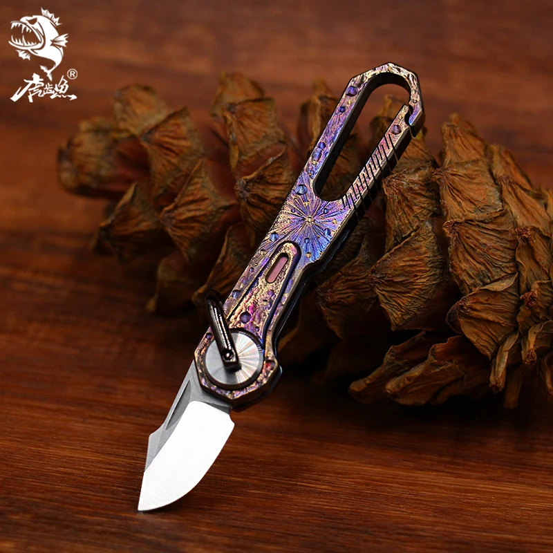 Star Sky Limited Edition MINI Folding Knife M390 Titanium Alloy Handle Knife EDC Pocket Knife Gift Outdoor Tool Premium Keychain