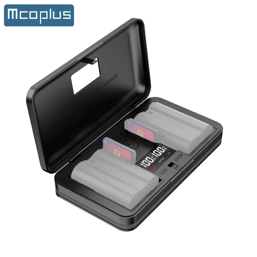 Mcoplus LP-E6 USB Dual Battery Charger for Canon EOS 7D Mark II 5D Mark IV 5D Mark III 70D 5DS 5DS R/5D Mark II 6D 7D 80D 60D