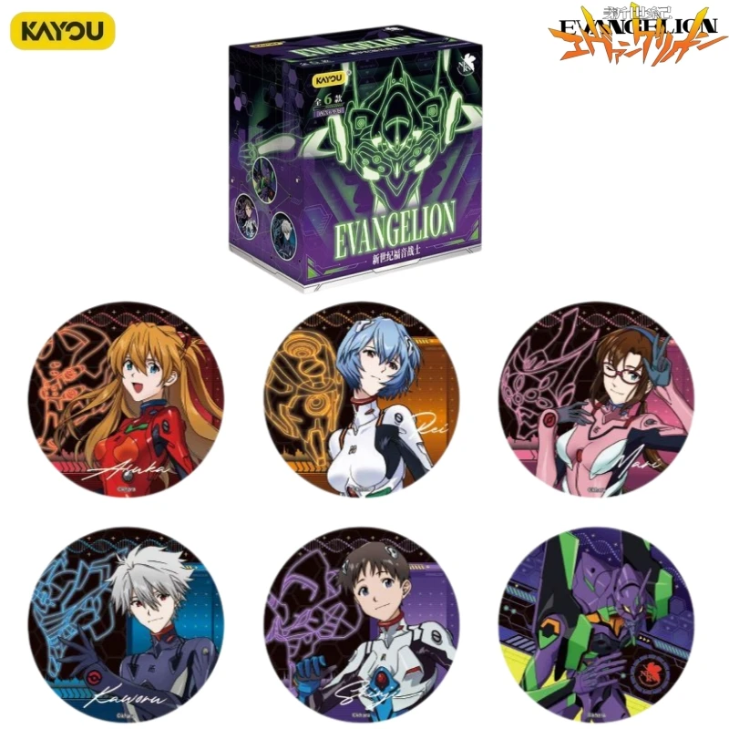 KAYOU Neon Genesis Evangelion - Serie de insignias con personajes de anime, pines coleccionables, mercancía oficial, regalo navideño