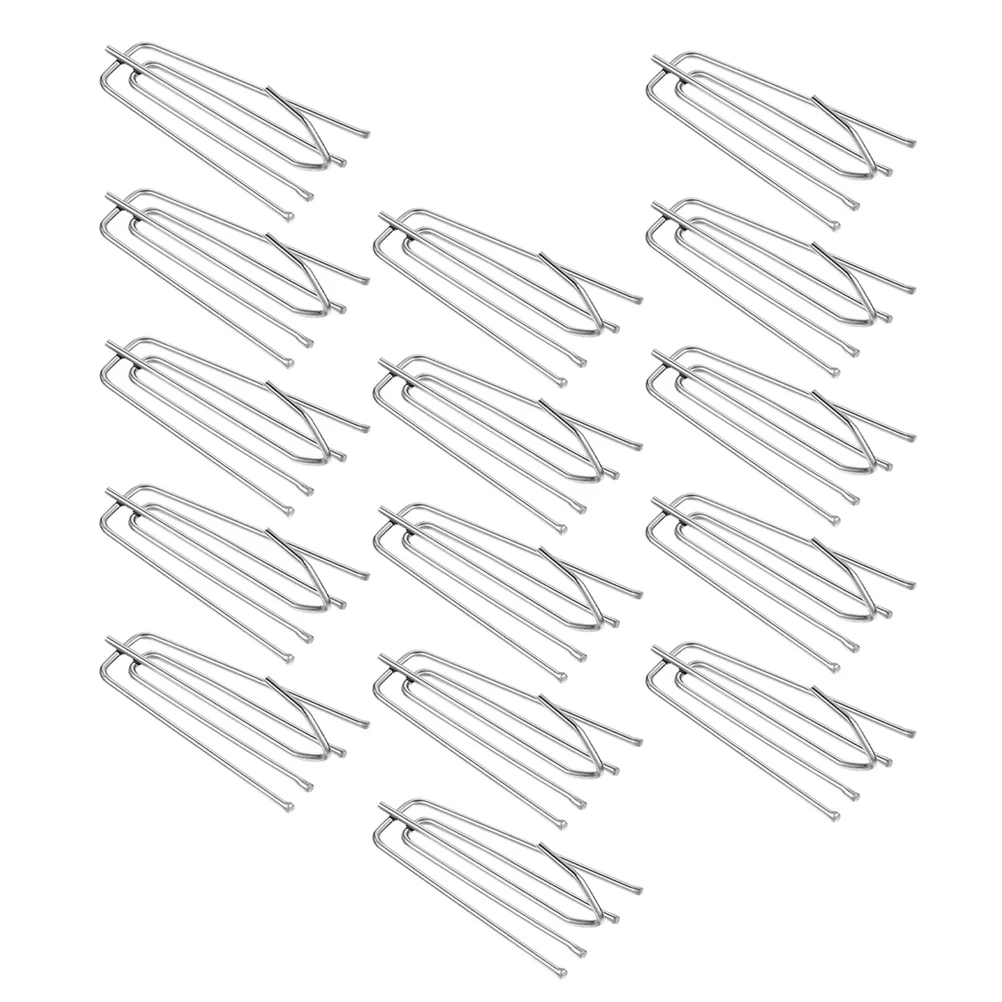 

15pcs Stainless Steel 4 Prongs Curtain Hooks Pinch Pleat Drapery Hook Pins Multi-Use Adjustable Metal Hooks For Curtains
