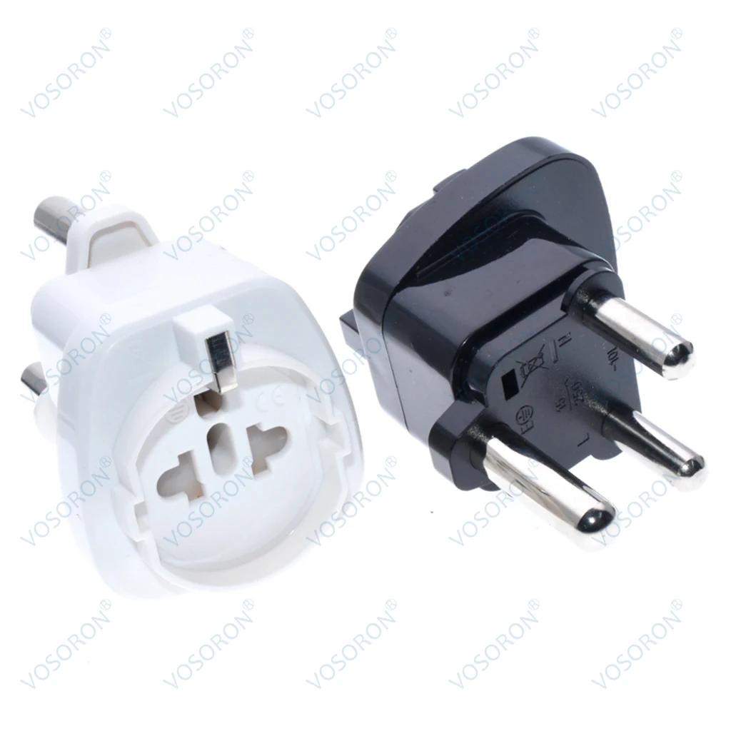 S.Africa Converter AU UK US EU To  Large South Africa Plug AC Power Outlet Adapter Socket converter pluggable embedded