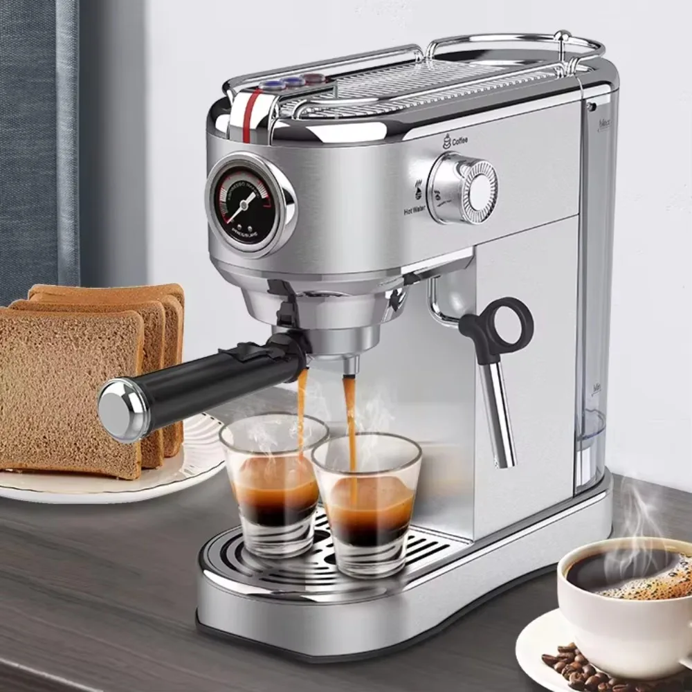 Commercial Quality Touch Screen 19 Bar Espresso Coffee Maker Machine Semi-automatic Professional 1l Water Tank