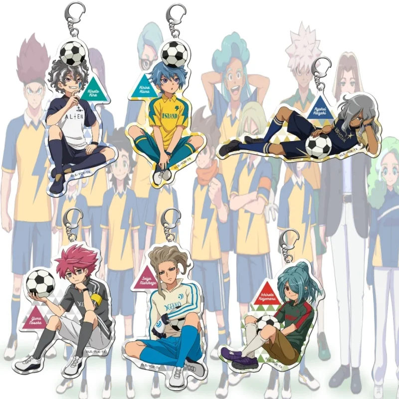 Акриловый брелок-подвеска Inazuma Eleven ANIME с персонажами Мамору Эндо и Шуей Гоэнджи для сумки, автомобиля, телефона, подарок