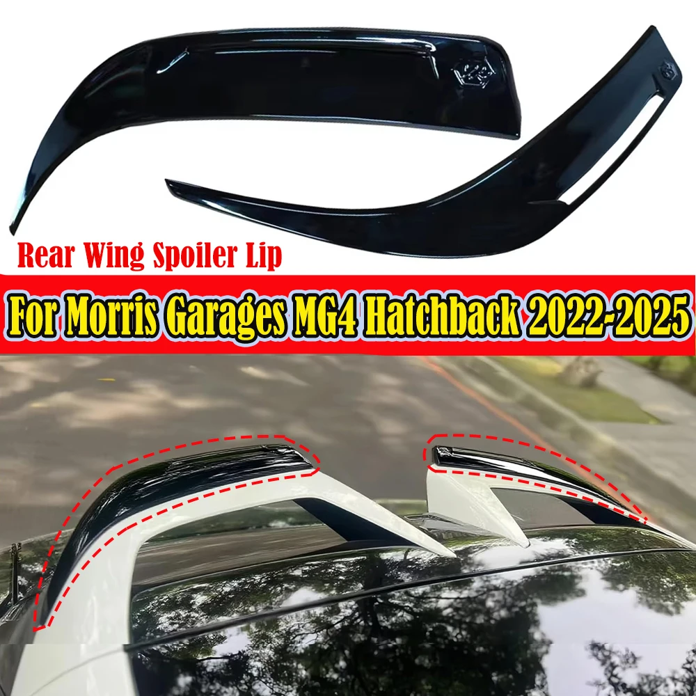 

Car Rear Roof Spoiler Lip Glossy Black Top Spoiler Lip Tail Wing Car Modification For Morris Garages MG MG4 Hatchback 2022-2025