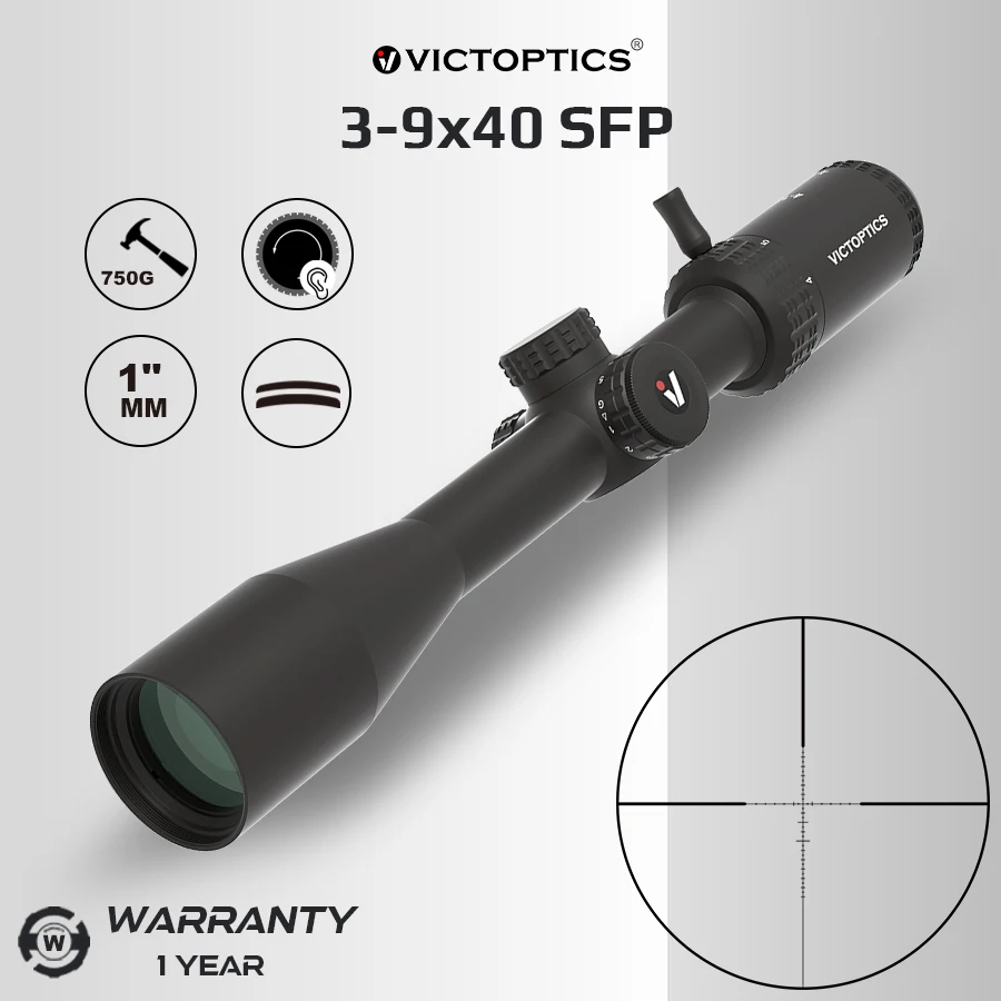 

VictOptics 3-9x40 SFP hunting rifle scope 1/10 MIL Fit Airsoft telescopic sights Optical sight Carbine bezel IPX4