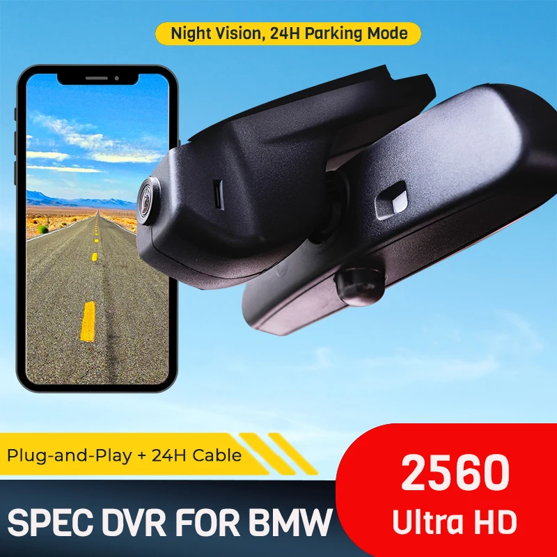 

Mercylion OEM Look Dash Camera For BMW e90 bmw f30 1 2 3 5 6 7 Series X1 X2 X3 X5 X6 2K WiFi Single Lens Dash Cam