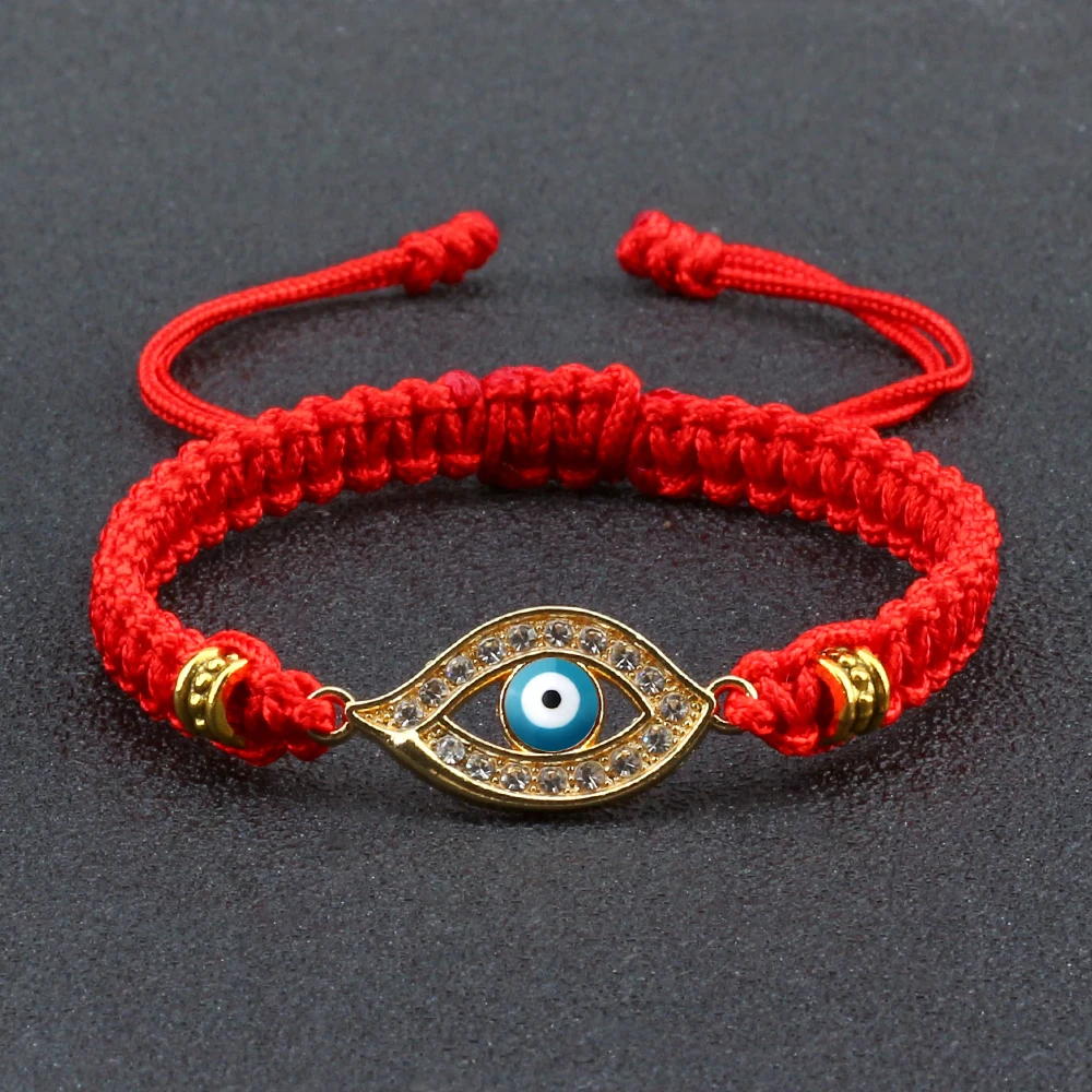 Turkish Evil Eye Bracelet Handmade Red Black Blue Green White Braided Bangle Nylon Thread Women Men Charm Wristband Jewelry Gift