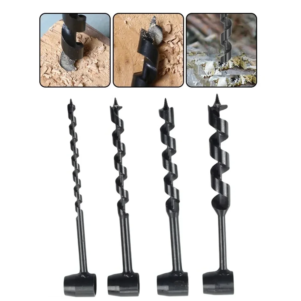 

Bushcraft Outdoor Survival Hand Drill Carbon Steel Manual Auger Drill Self-Tapping Survival Wood Punch Tool for Outdoor Camping