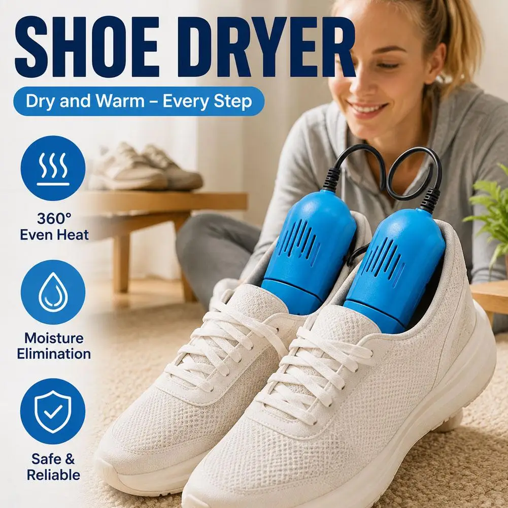Household Portable Electric Timed Shoe Dryer Dehumidification with Heat And UV Light Foot Warmer Dehumidifier for Household Use