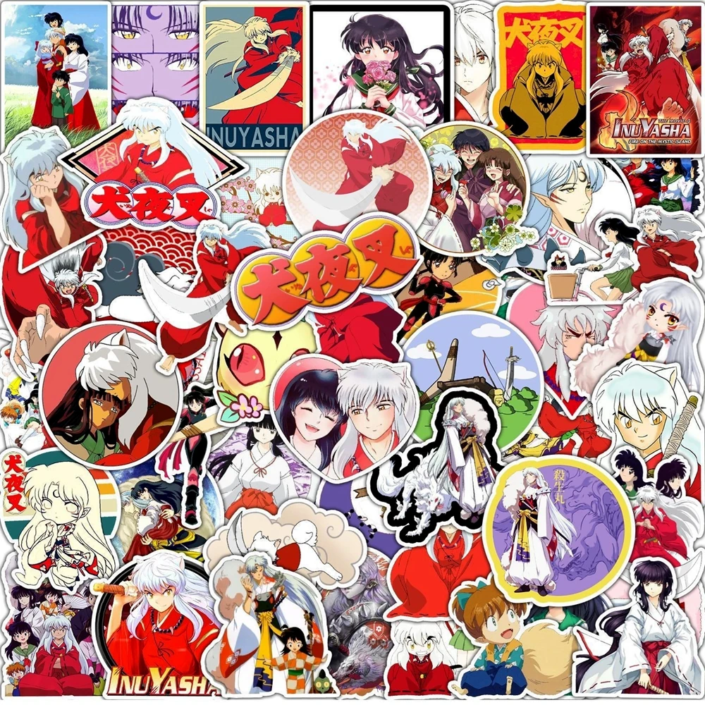 Paquete de 1 Adhesivo de Anime Inuyasha, Figuras de Acción de Sesshoumaru y Kagome Higurashi, Modelo de Personaje, Suministros Decorativos, Juguete de Regalo para Niños