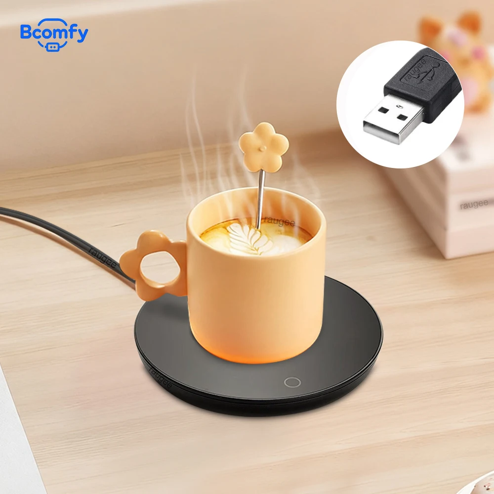 

Подогреватель кружек USB-нагреватель кофейной чашки, электрический подогреватель чашек, термостатические подставки для чашек с молоком, грелка для чашек для домашнего офиса, подогреватель кружек