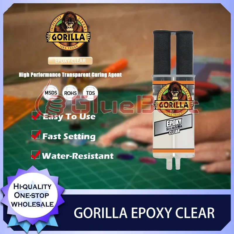 GORILLA Epoxy Clear AB Curing Agent for Resin Rubber Plastic Metal Wood Glass and Foam Applications Original Product