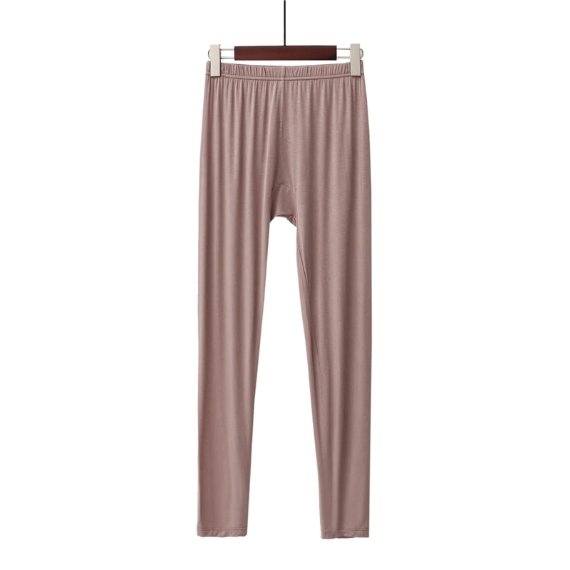 Slim Fit Modal Base Layer Pants Women's Summer Autumn Thin High Waist Large Size Elastic Tight Nine Point Pants Slimming Unde...