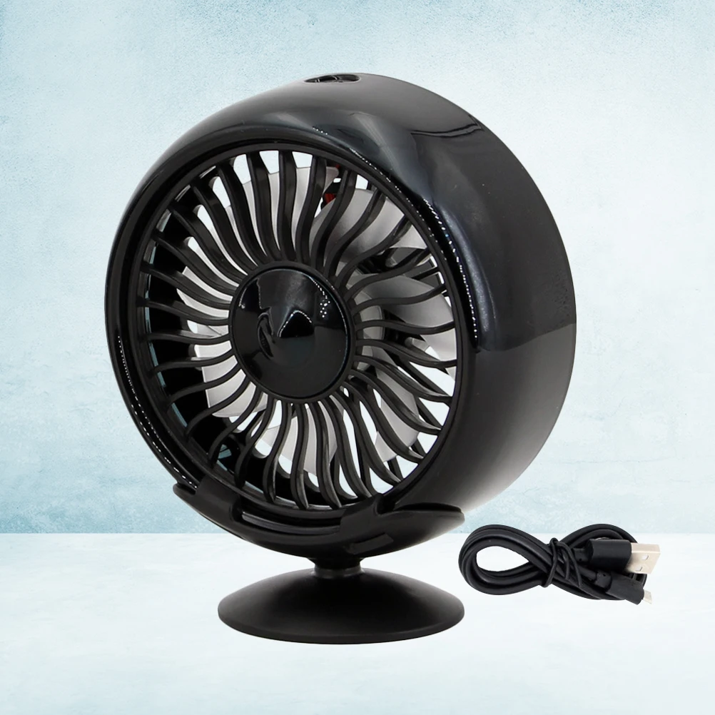 

1pc Usb Car Air Cooling Fan Adjustable Strong Wind Cooler For Vehicle Dashboard F102 Silver Durable Quiet Home Office Easy