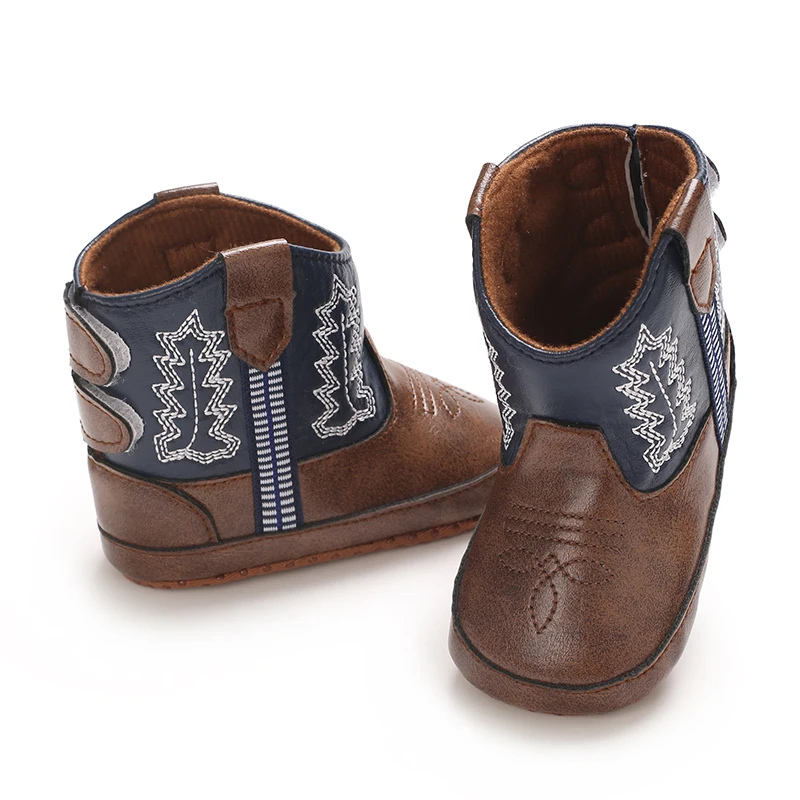 Modische und beliebte Gummischuhe für Babys, Western-Denim-Mittelsohlenstiefel, warme und rutschfeste Freizeitschuhe für Herbst und Winter – Detail 31